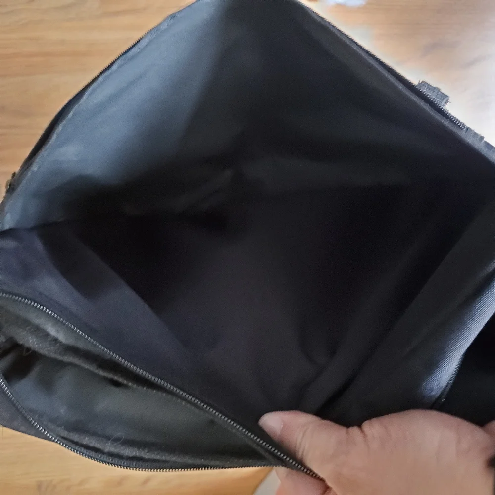 laptop bag, black nylon